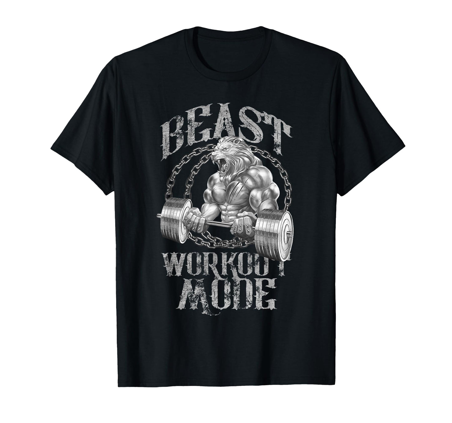 Lion Beast Workout Fashion Weightlifting Lion Gym Fitness T-Shirt