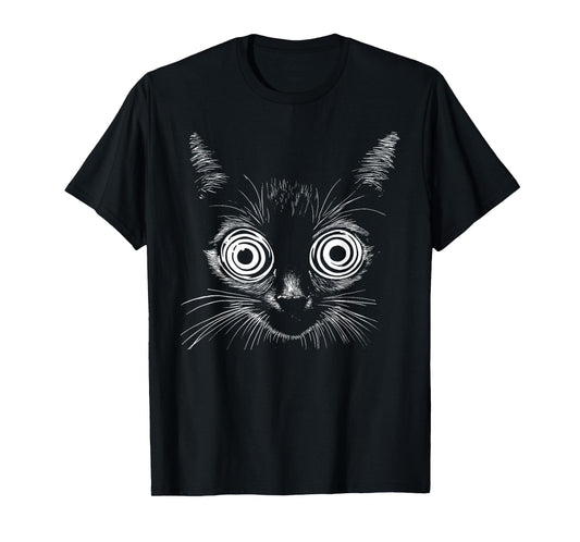 Psychedelic Cats Gothic Alt Dark Aesthetic Grunge Weirdcore T-Shirt
