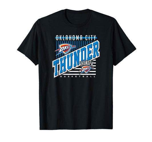 Oklahoma City Thunder NBA Team T-Shirt - Black, Small, Unisex-Adults & Unisex-Kids