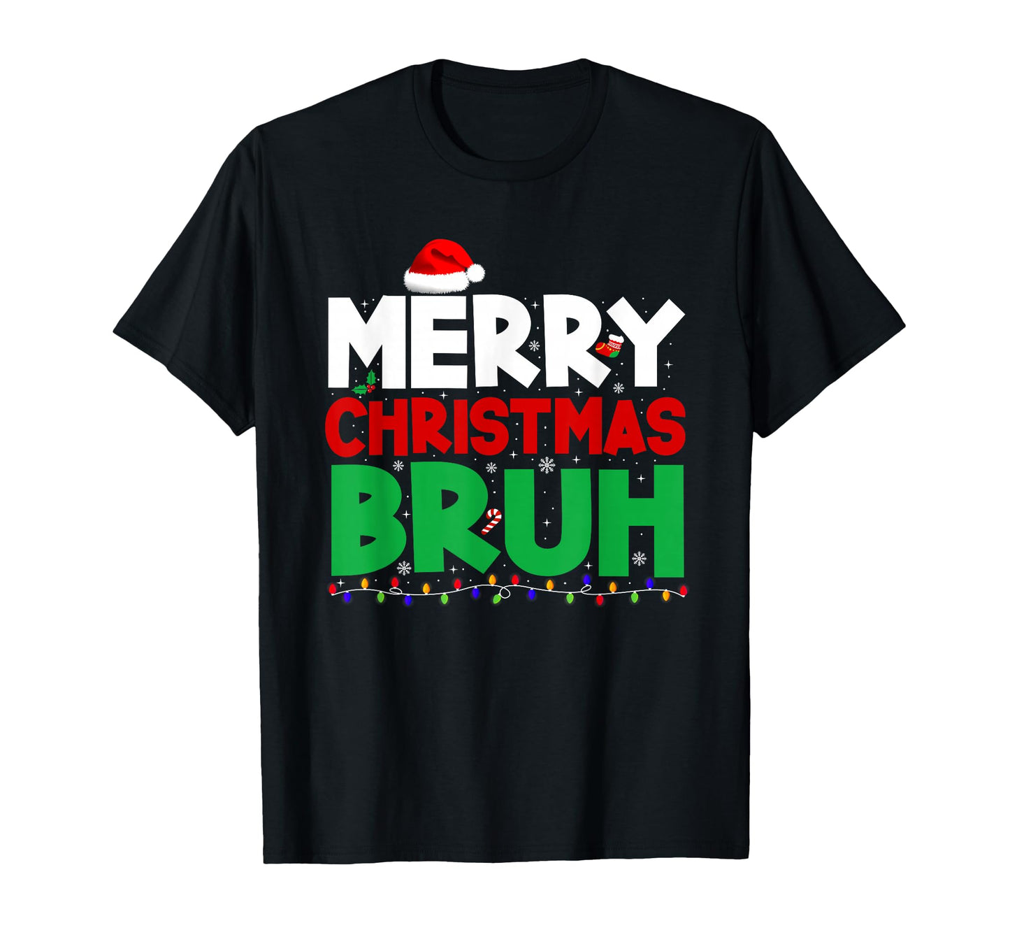 Merry Christmas Bruh Meme Funny Saying Boys Men Teens Kids T-Shirt