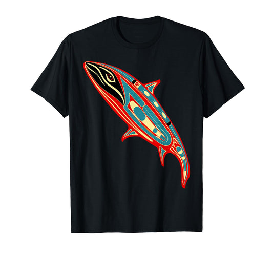 Orca in Salish Coast Weaving Design Style T-Shirt