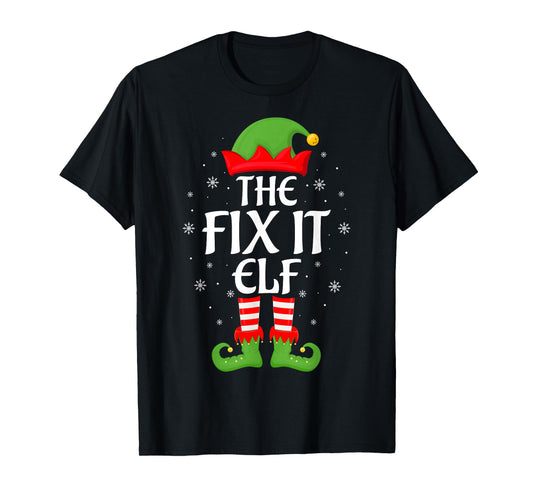 Fix It Elf Xmas Family Matching Elf Squad Christmas T-Shirt
