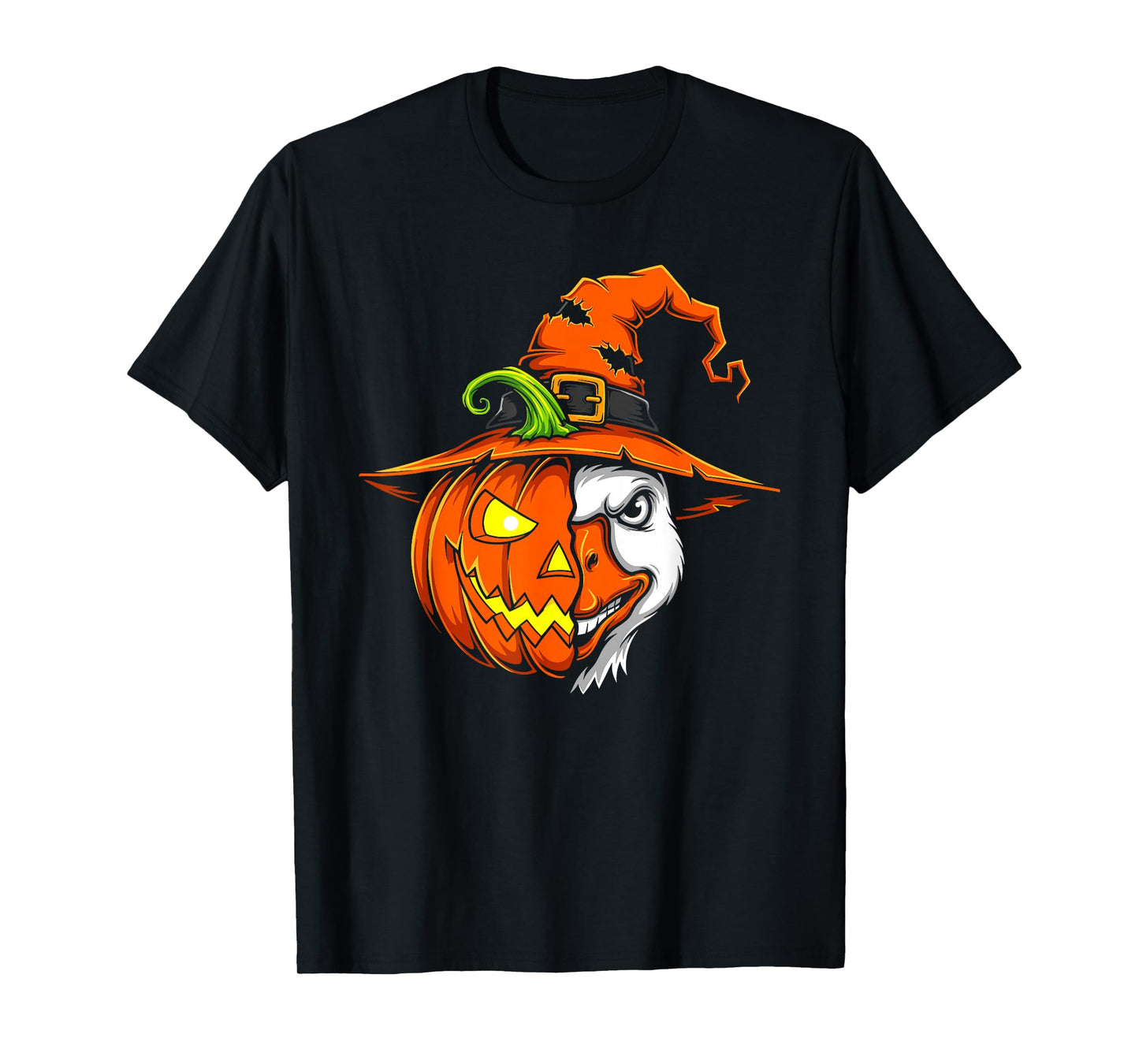 Goose Pumpkin Jack O Lantern Halloween Kids Mens Womens T-Shirt