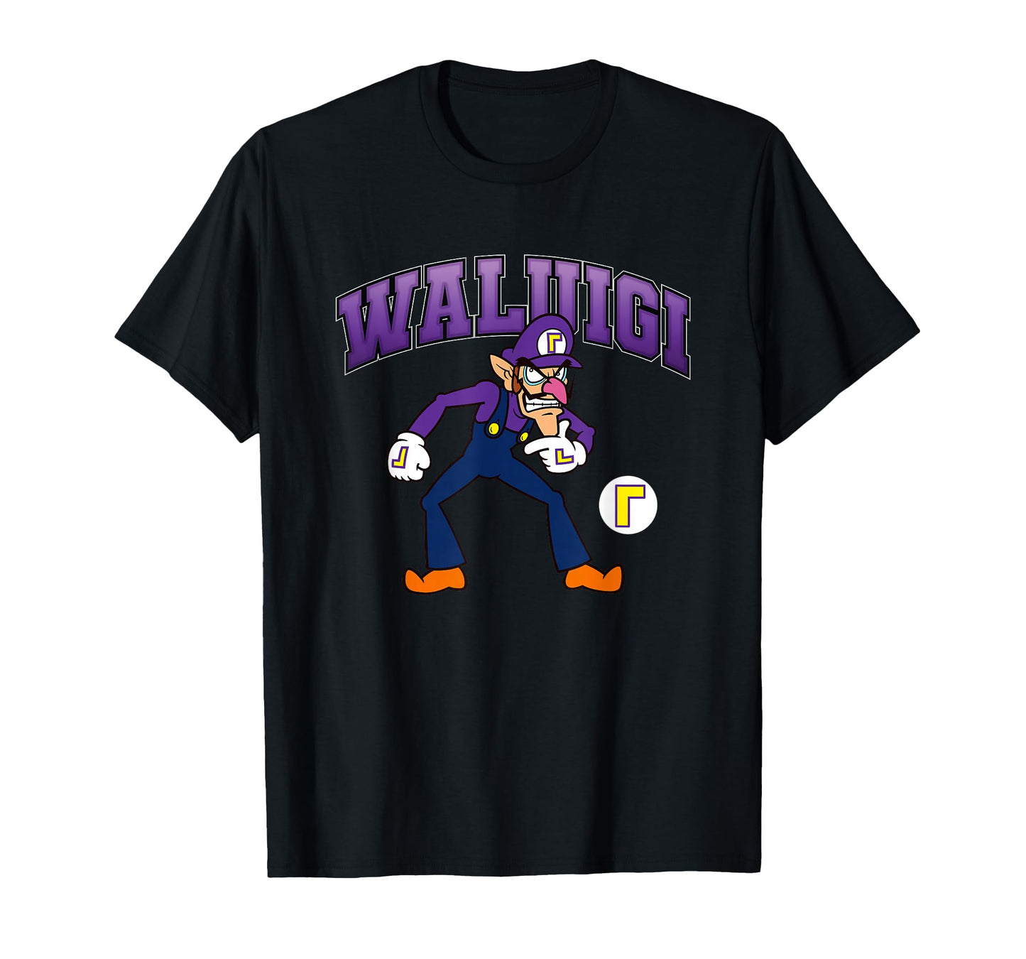 Super Mario Bros Waluigi Big Character Portrait T-Shirt