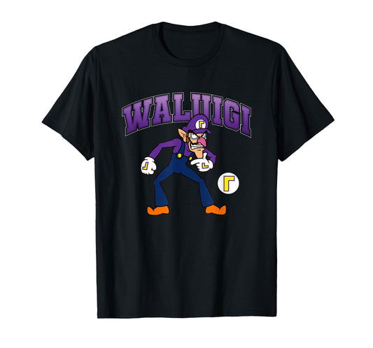 Super Mario Bros Waluigi Big Character Portrait T-Shirt