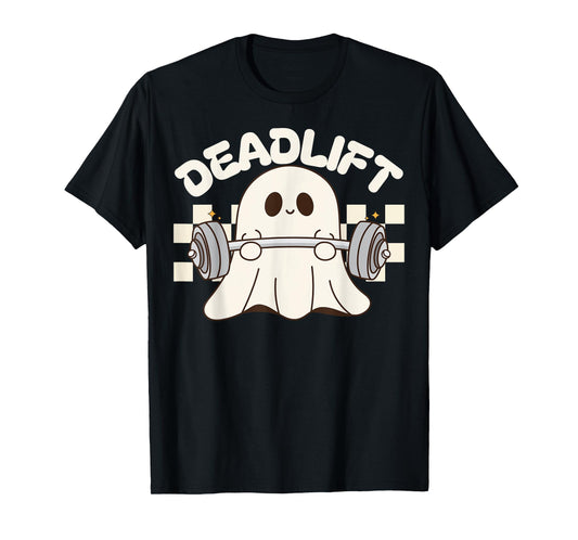 Dead Lift Funny Halloween Ghost Weight Lifting Workout GYM T-Shirt