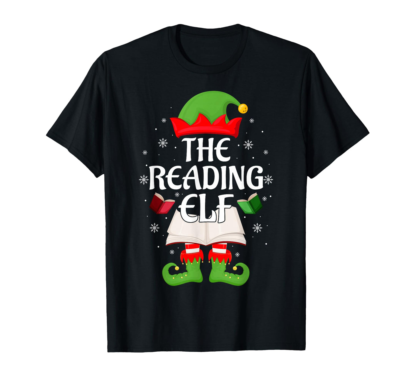 Reading Elf Xmas Matching Family Elf Squad Christmas T-Shirt
