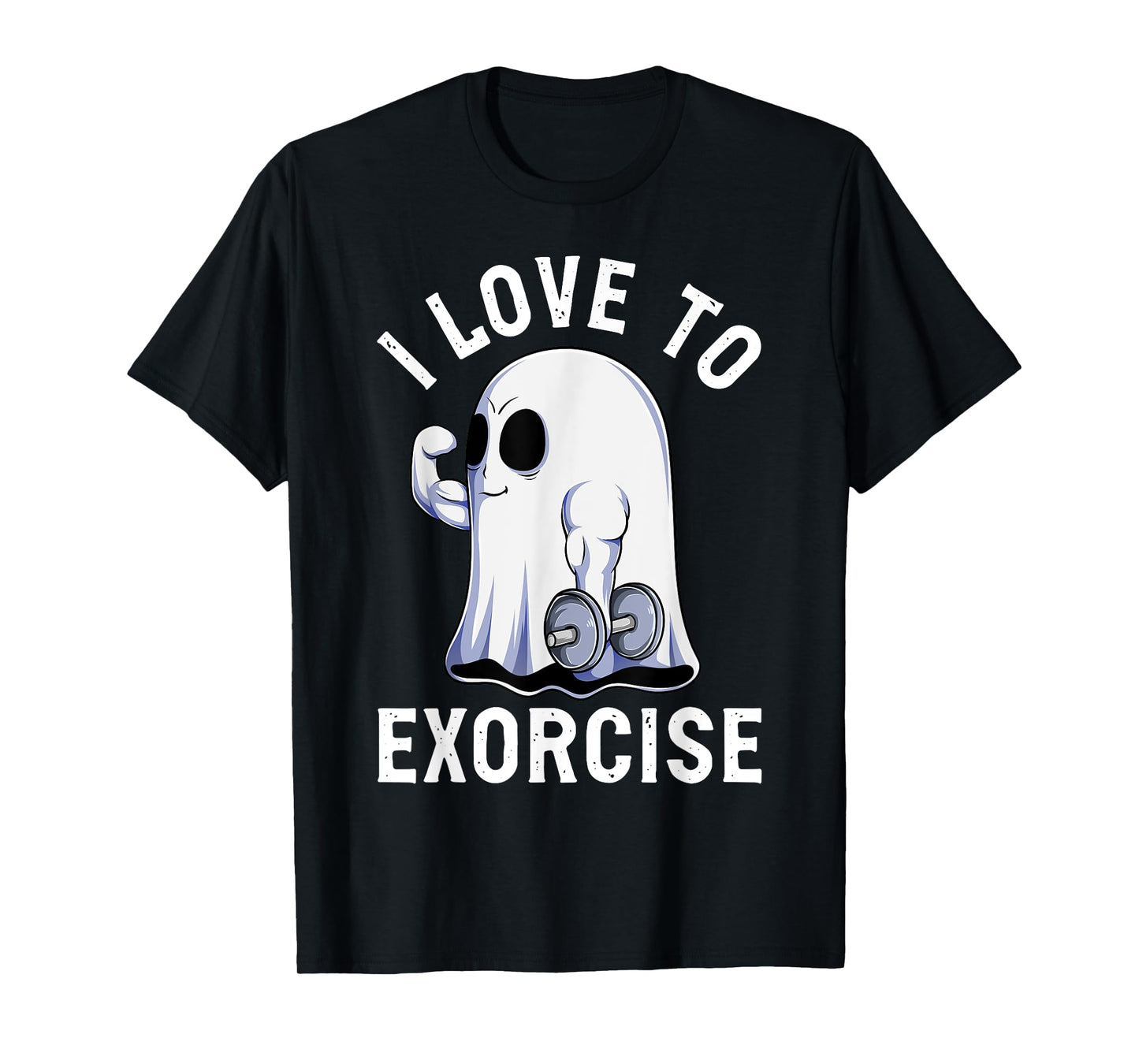 Ghost Funny Gym Workout Bodybuilding Humor Spooky Halloween T-Shirt