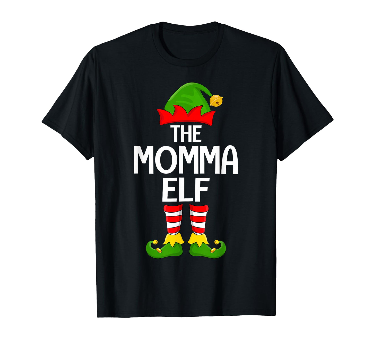 Momma Elf Xmas Matching Family Elf Squad Christmas Women T-Shirt