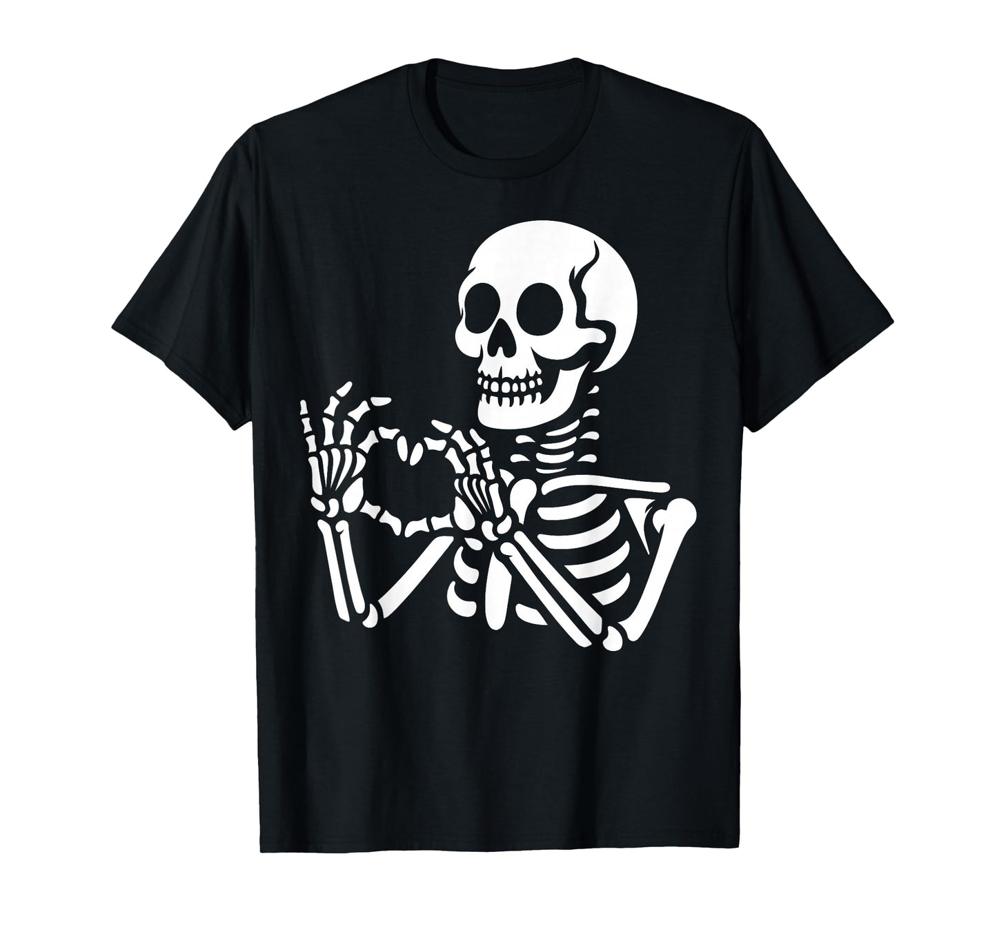 Skeleton Hands Heart Sign Retro Halloween Skeleton Hand Sign T-Shirt