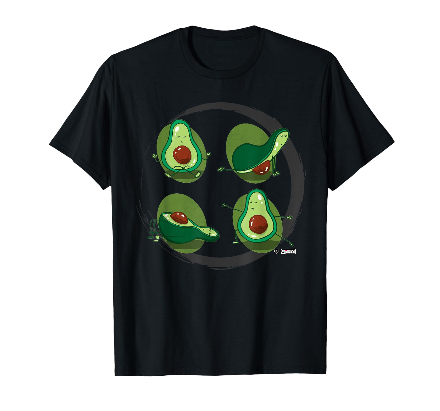 Yogavocado Poses, Funny Tropical Fruit Doing Yoga Poses T-Shirt