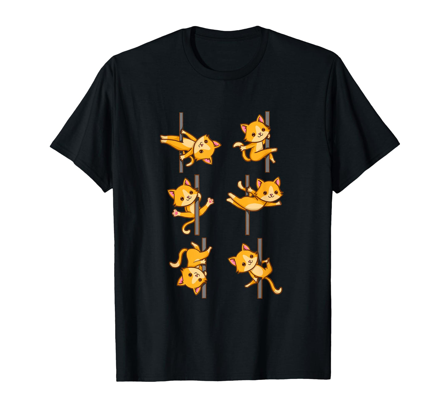 Cute Cats Pole Dancing Funny Pole Dancer T-Shirt