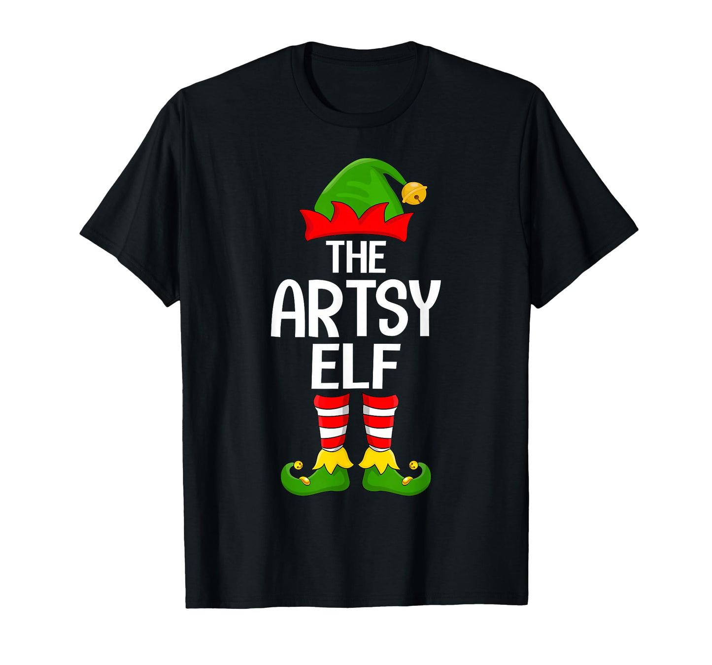 Artsy Elf Xmas Matching Family Elf Squad Christmas T-Shirt