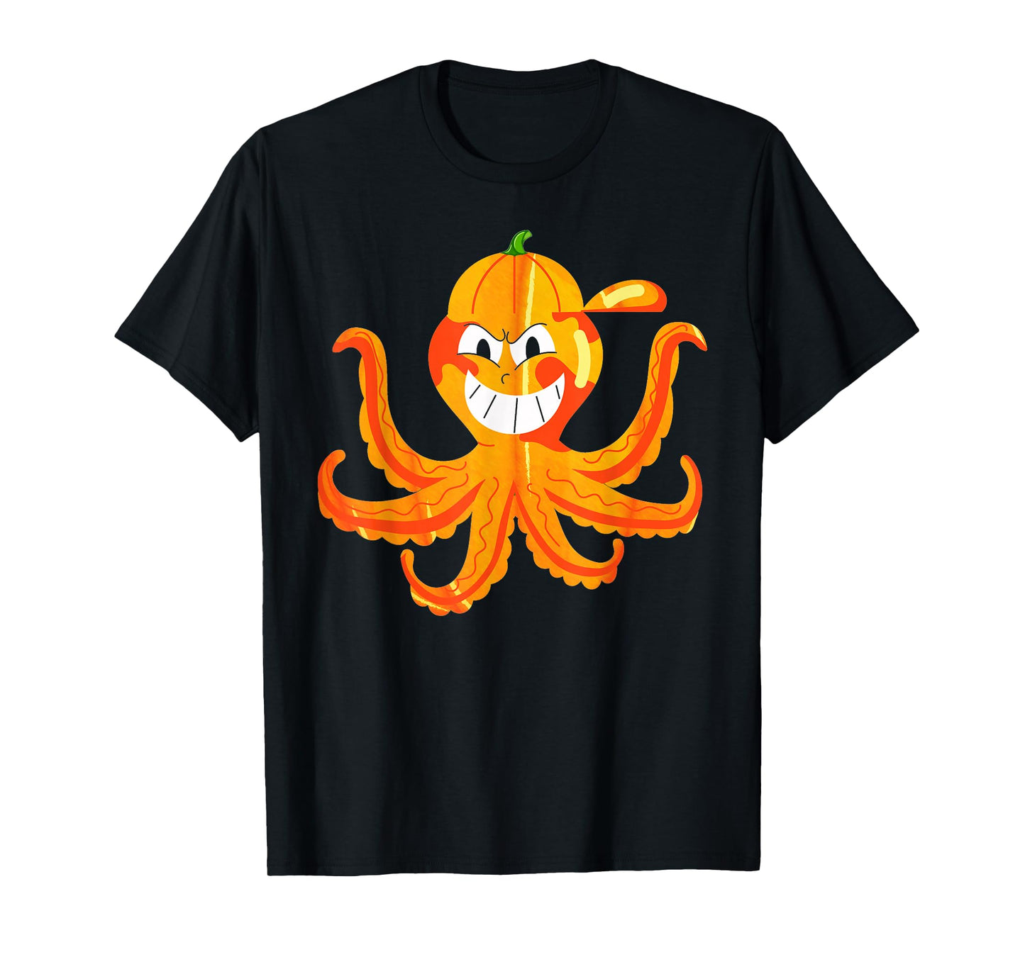 Funny Halloween Octopus Scary Spooky Pumpkin Kids Boys Girls T-Shirt