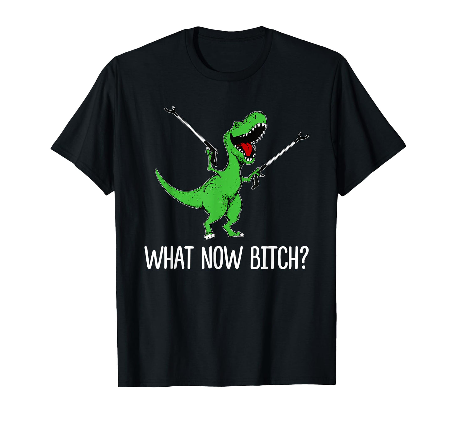 What Now Bitch Funny Dinorsaur Meme T-Shirt