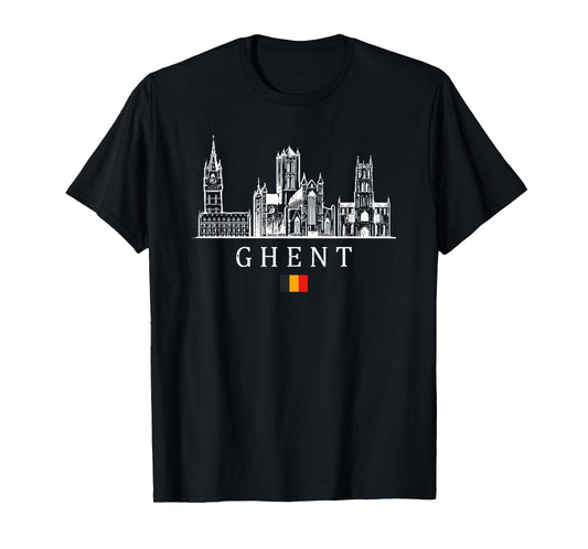 Vintage Ghent Belgium Vacation | Belgium Lover T-Shirt