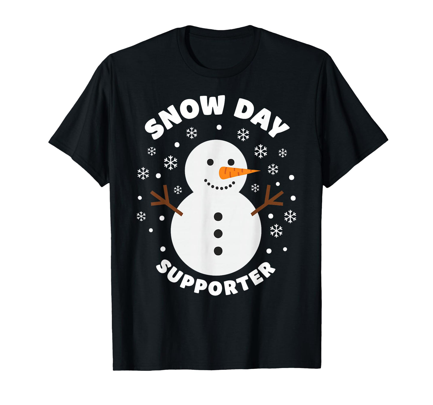 Snow Day Supporter Snowflake Funny Teacher Christmas Pajamas T-Shirt