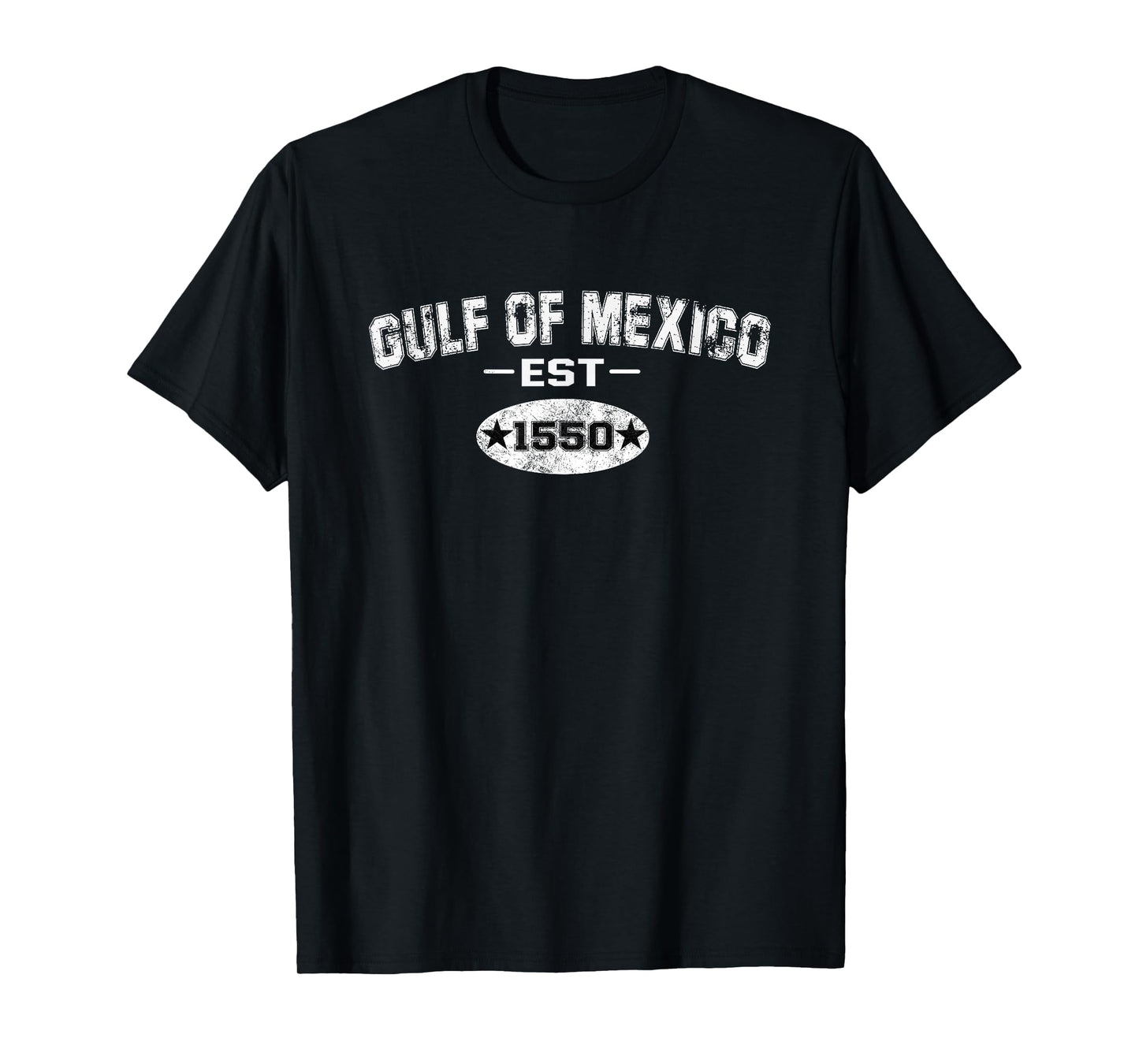 Retro Gulf of Mexico Est 1550 Mexican Flag T-Shirt