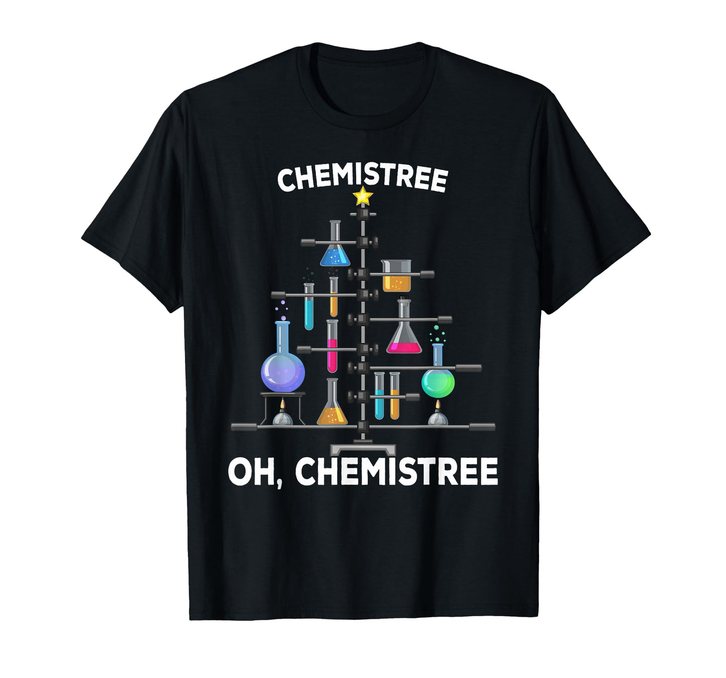 Chemistry Science Christmas Tree Funny Oh Chemistree T-Shirt