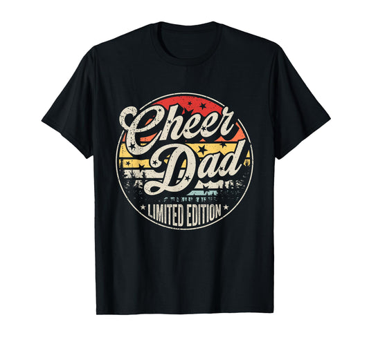 Cheer Dad Cheerleading Dad Retro Vintage Cheerleader Daddy T-Shirt