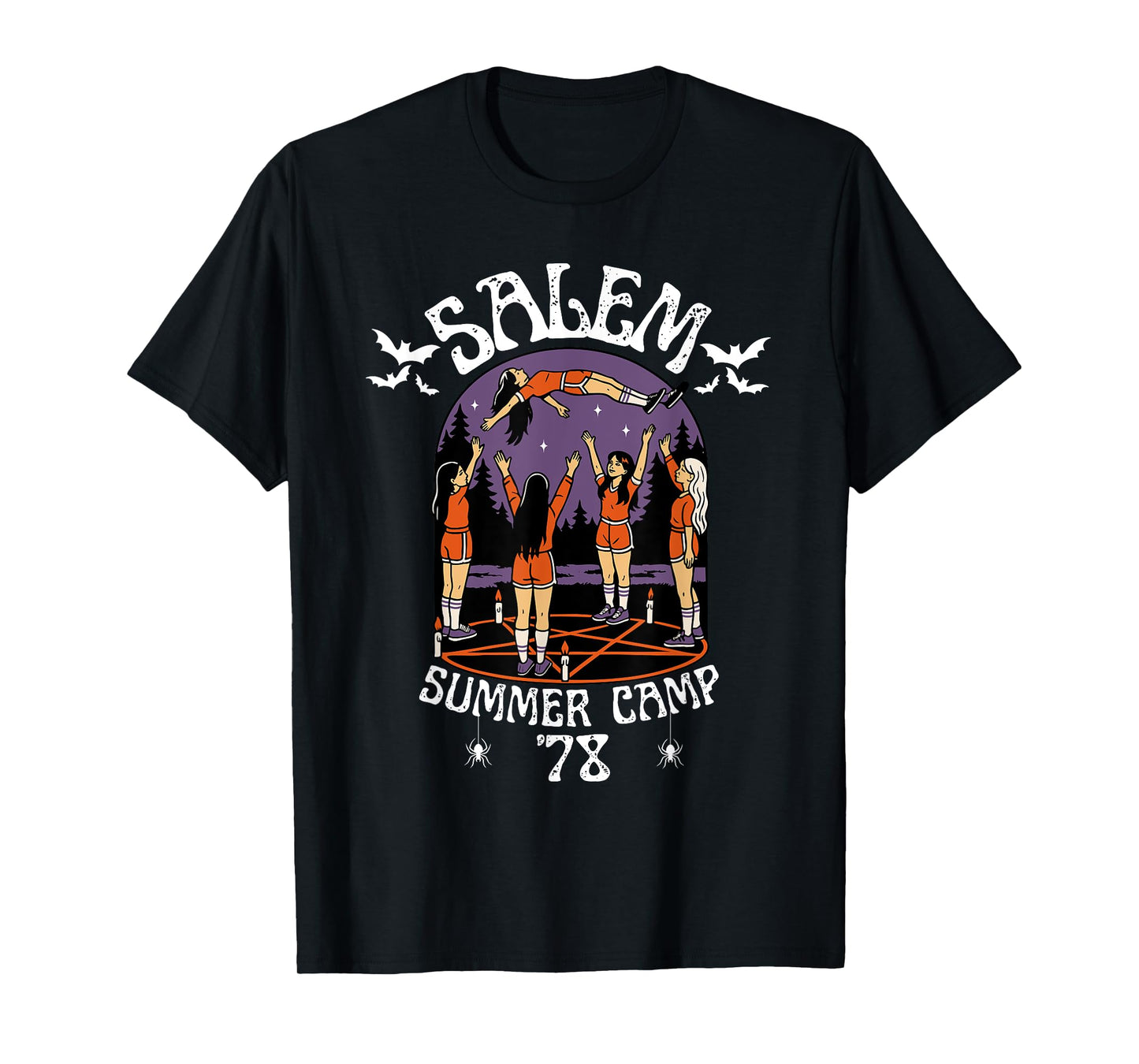Funny Retro Salem Witch Summer Camp Witchy Spooky Halloween T-Shirt