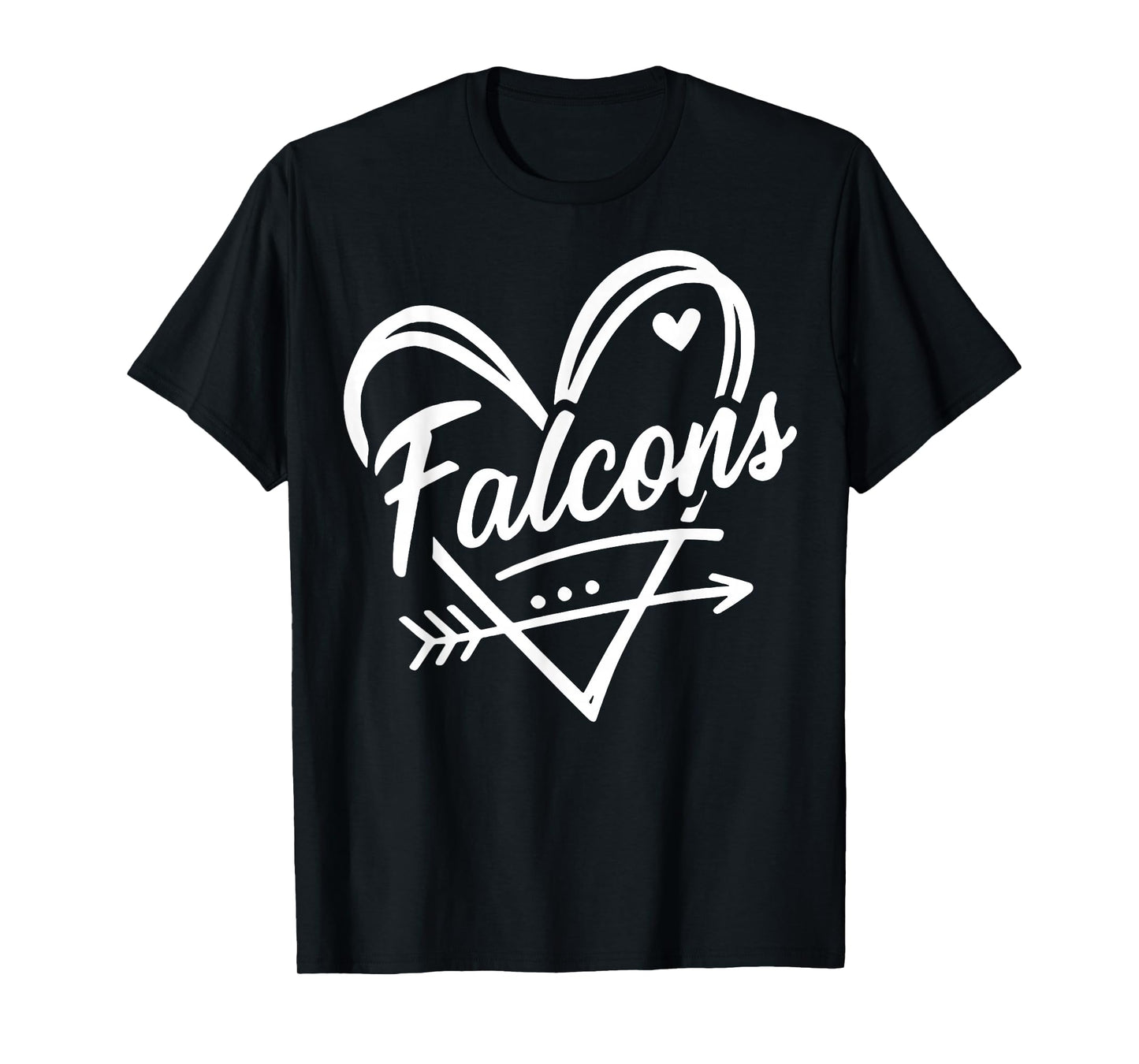 Vintage Falcons Heart Retro Gift for Men Women Kid Boy Girl T-Shirt