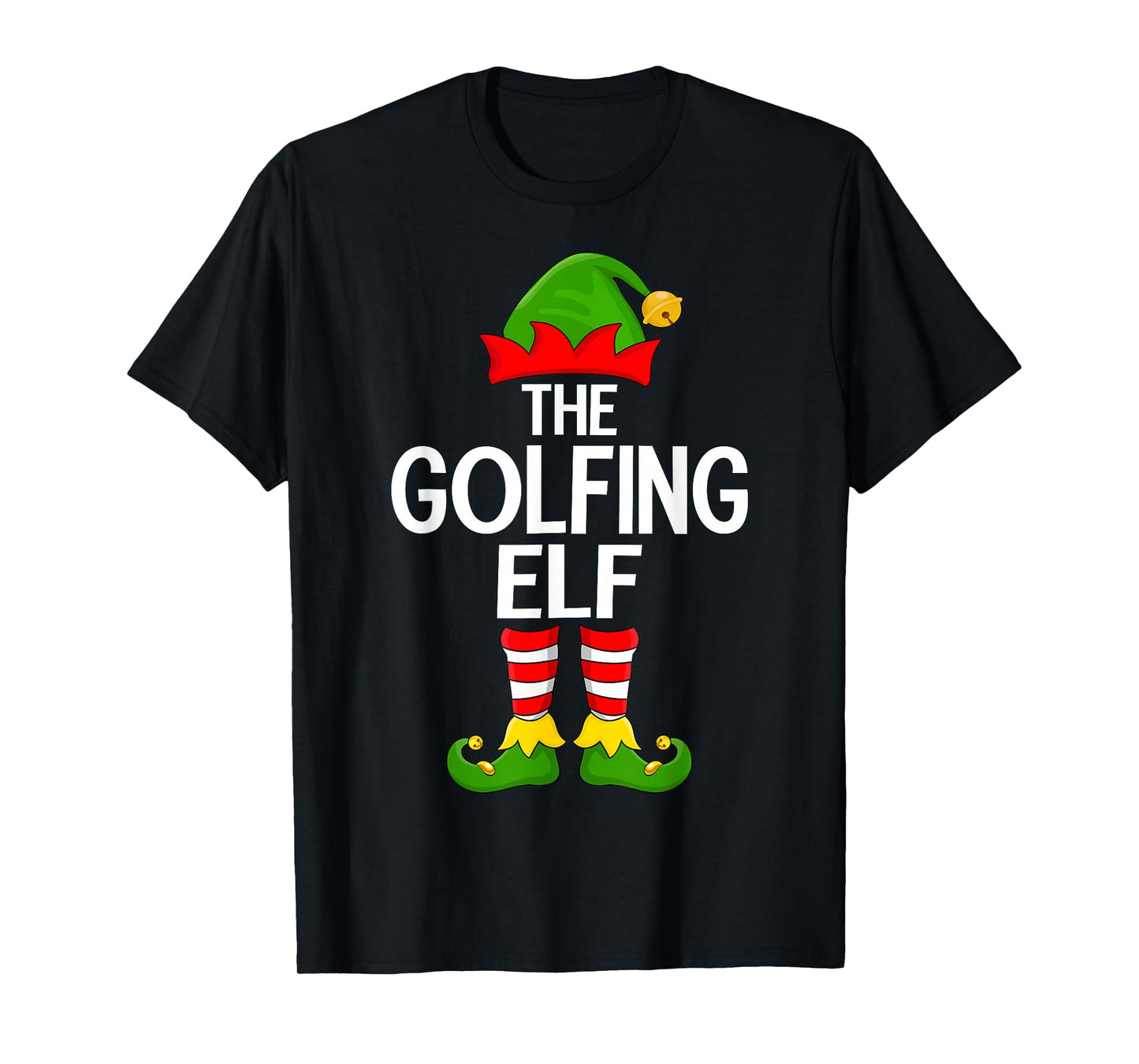 Golfing Elf Xmas Matching Family Elf Squad Christmas T-Shirt