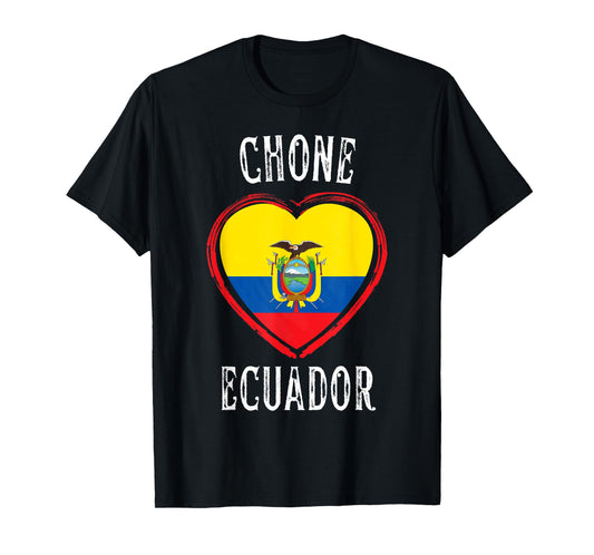 Ecuador Flag Heart Chone City T-Shirt
