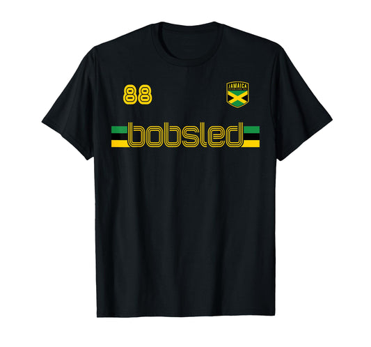 JAMAICA BOBSLED Team Vintage Jamaican Flag Clothing T-Shirt