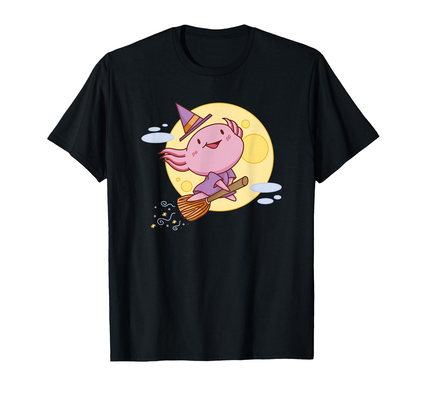 HEXALOTL Funny Axolotl Witch Halloween Kawaii Meme T-Shirt