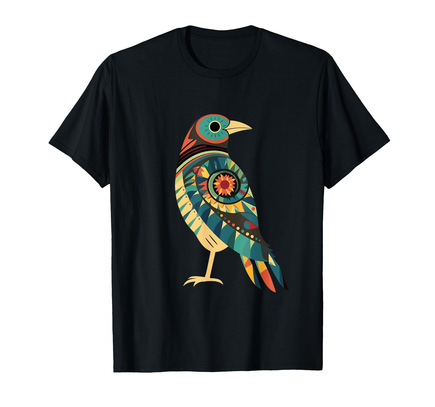 Hopi Art American Style Bird Tribal Design T-Shirt