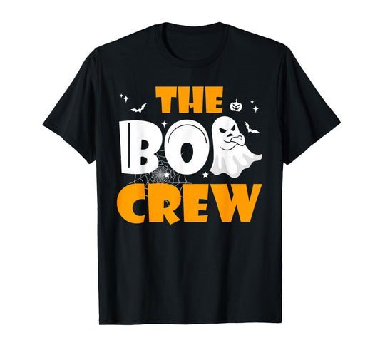 Halloween Ghost The Boo Crew Costume Matching Women Kids Men T-Shirt