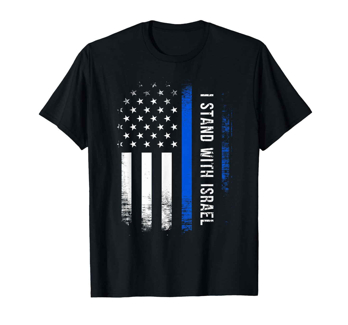 I Stand With Israel American Flag Jewish Freedom Solidarity T-Shirt