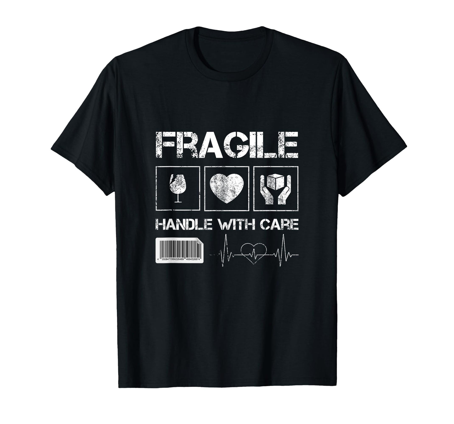Fragile Handle with Care Graphic Tees & Cool Designs Fun T-Shirt