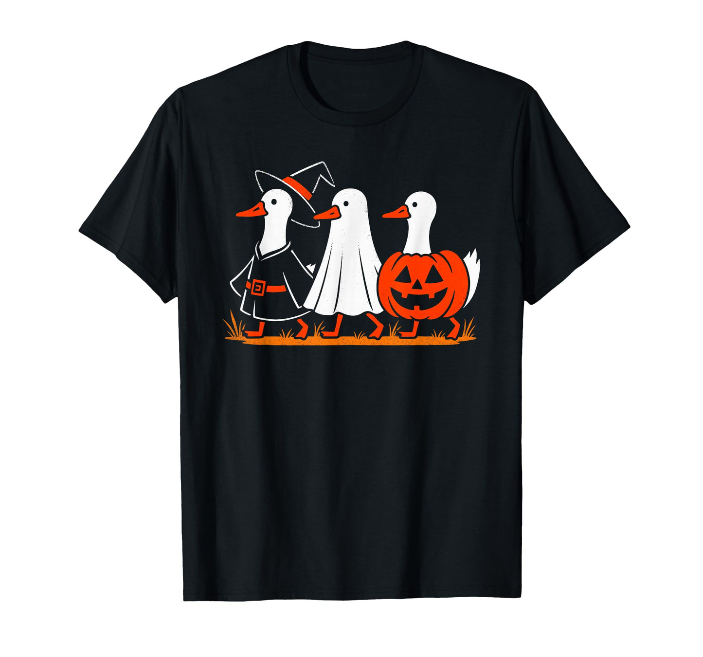Goose Witch Ghost Pumpkin Men Women Kids Funny Halloween T-Shirt