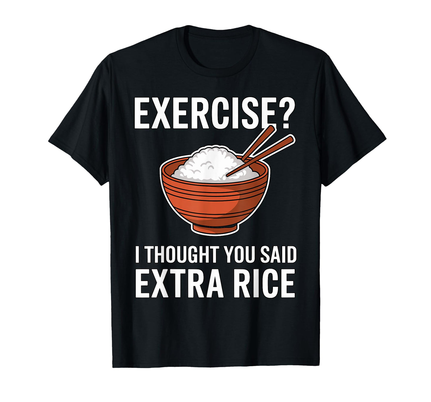 Magical and Funny Fitness Gifts Unisex-Adults Black Asian Cartoon T-Shirt