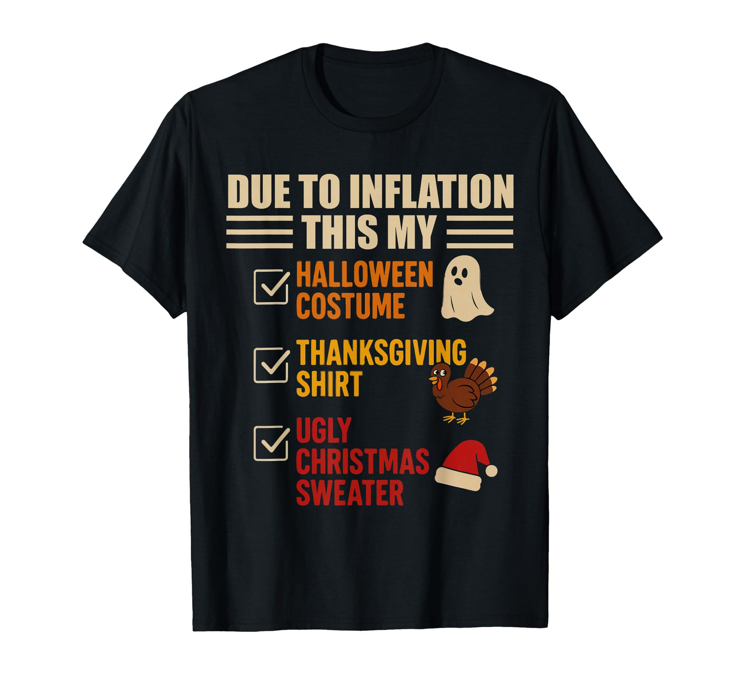Due to Inflation This My Halloween Costume Men Women Funny T-Shirt