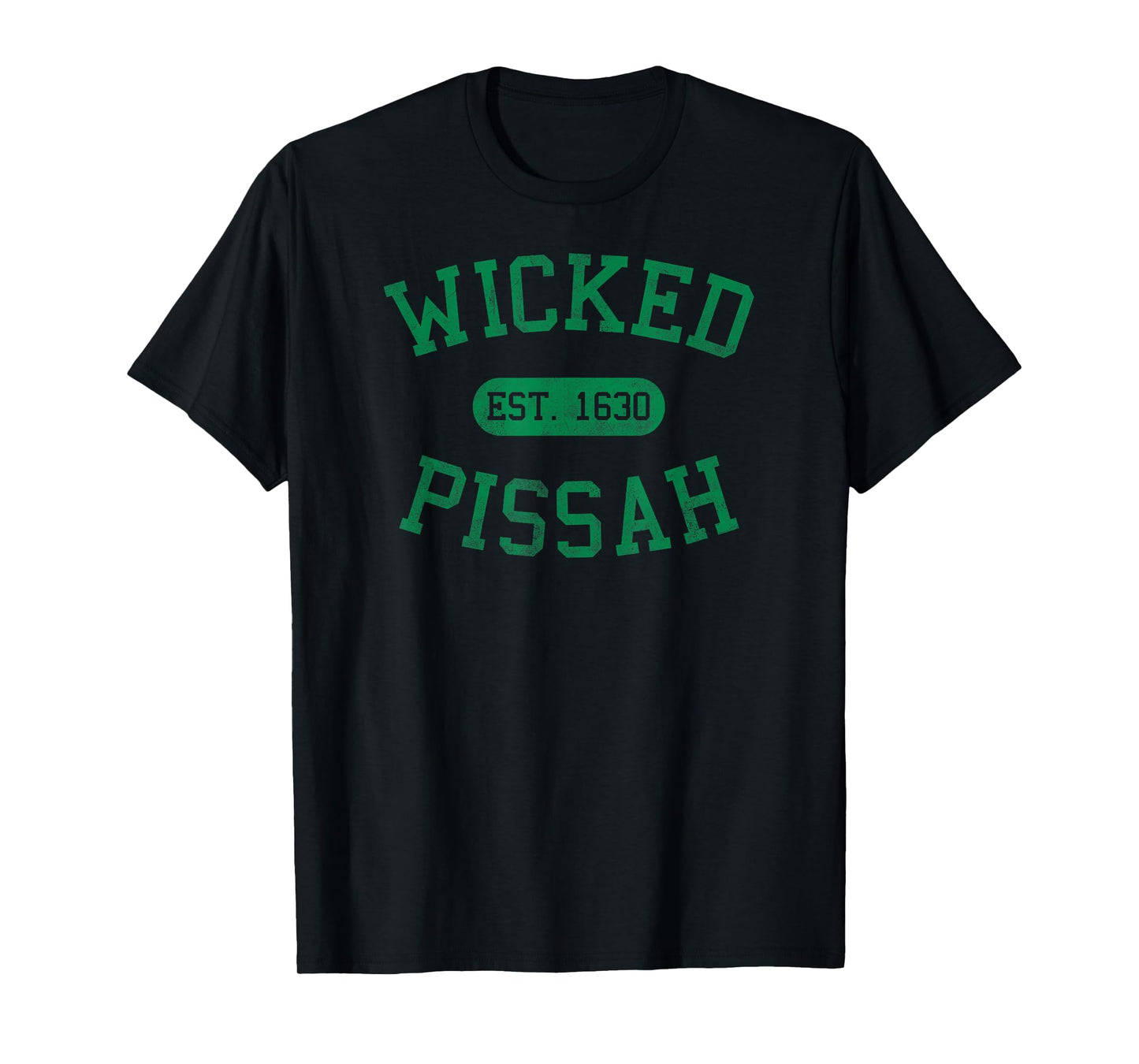 Distressed Vintage Wicked Pissah Boston MA Gag Bostonian T-Shirt