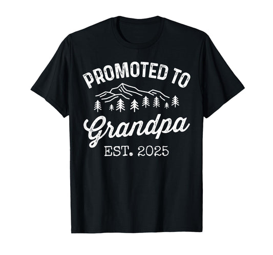 Promoted To Grandpa Est 2025 Soon To Be Grandpa Gifts Poppop T-Shirt