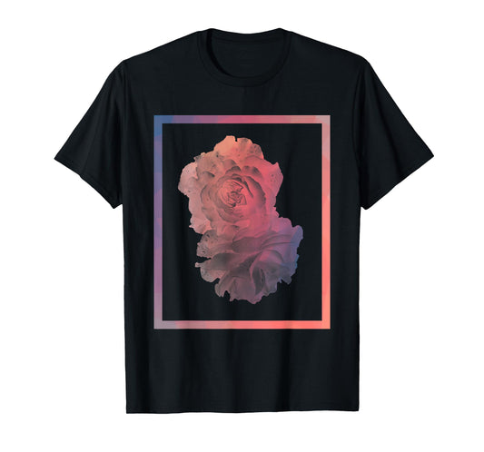 Aesthetic Rose Floral Streetwear Pink Pastel Minimalist Art T-Shirt