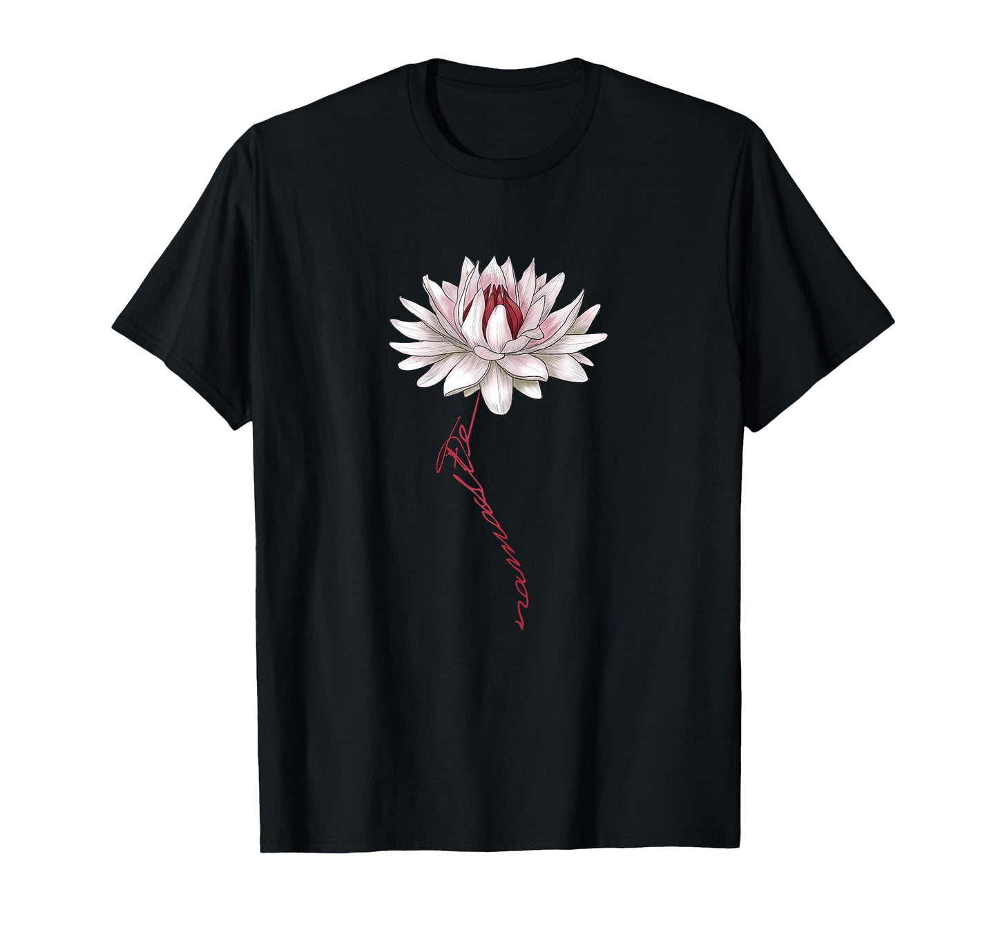 Namaste Spiritual White Water Lily Lotus for Yoga, Fitness T-Shirt