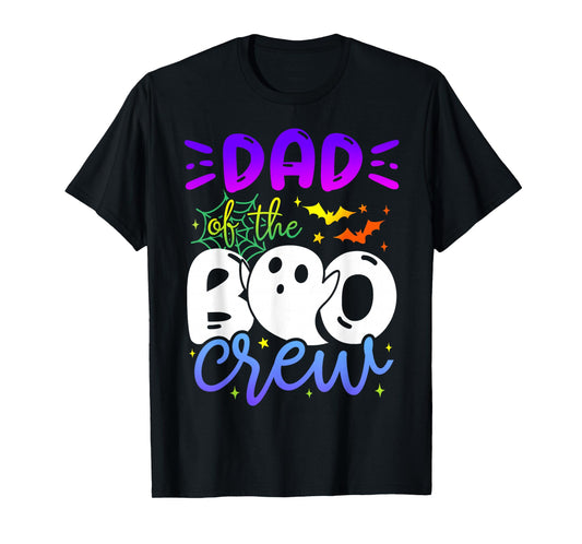 Dad of Boo Halloween Crew Costume Boo Ghost Lover Family T-Shirt