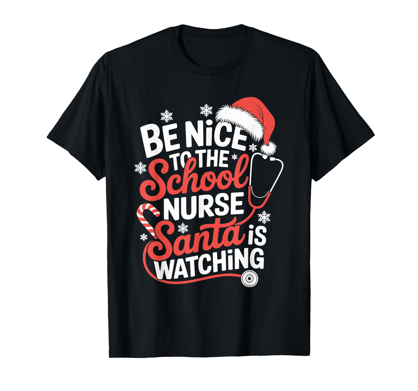 Funny School Nurse Christmas Nursing Humor Xmas T-Shirt