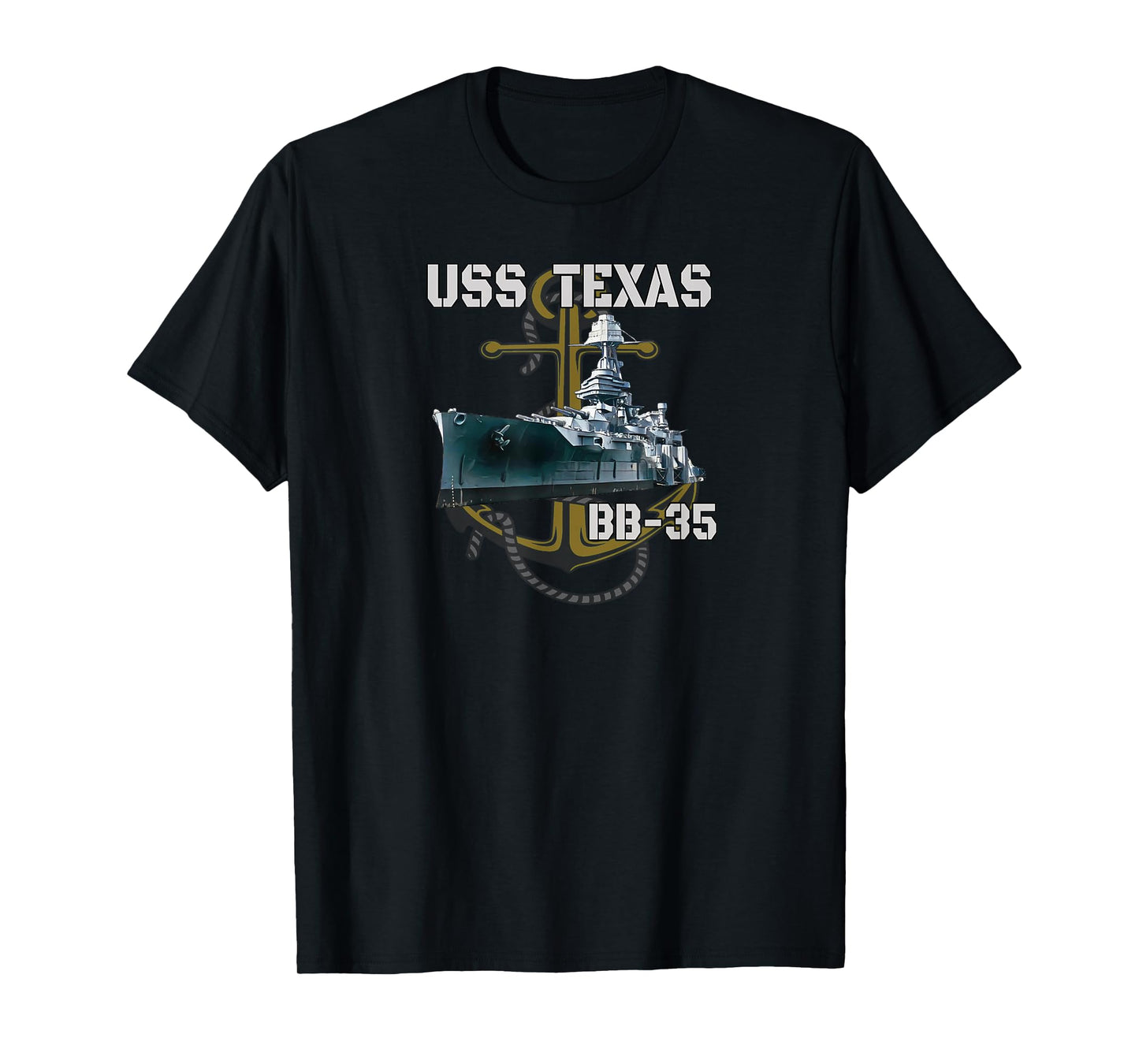 USS Texas BB-35 Battleship American WW1 Warship WW2 Veterans T-Shirt