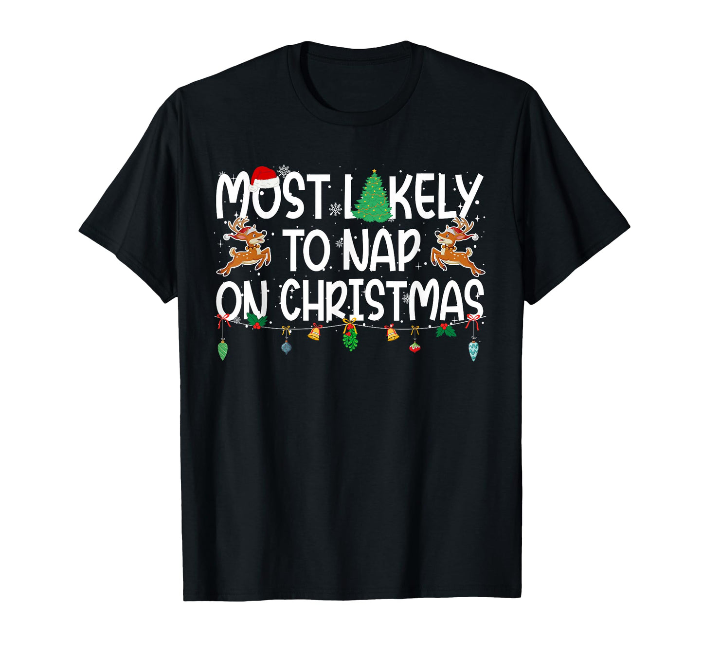 Family Christmas Xmas Most Likely to Nap On Christmas T-Shirt