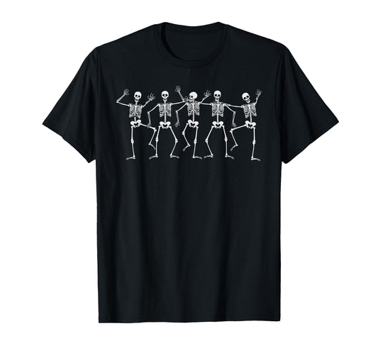 Dancing Skeletons Halloween Dance of Death Macabre Skeleton T-Shirt