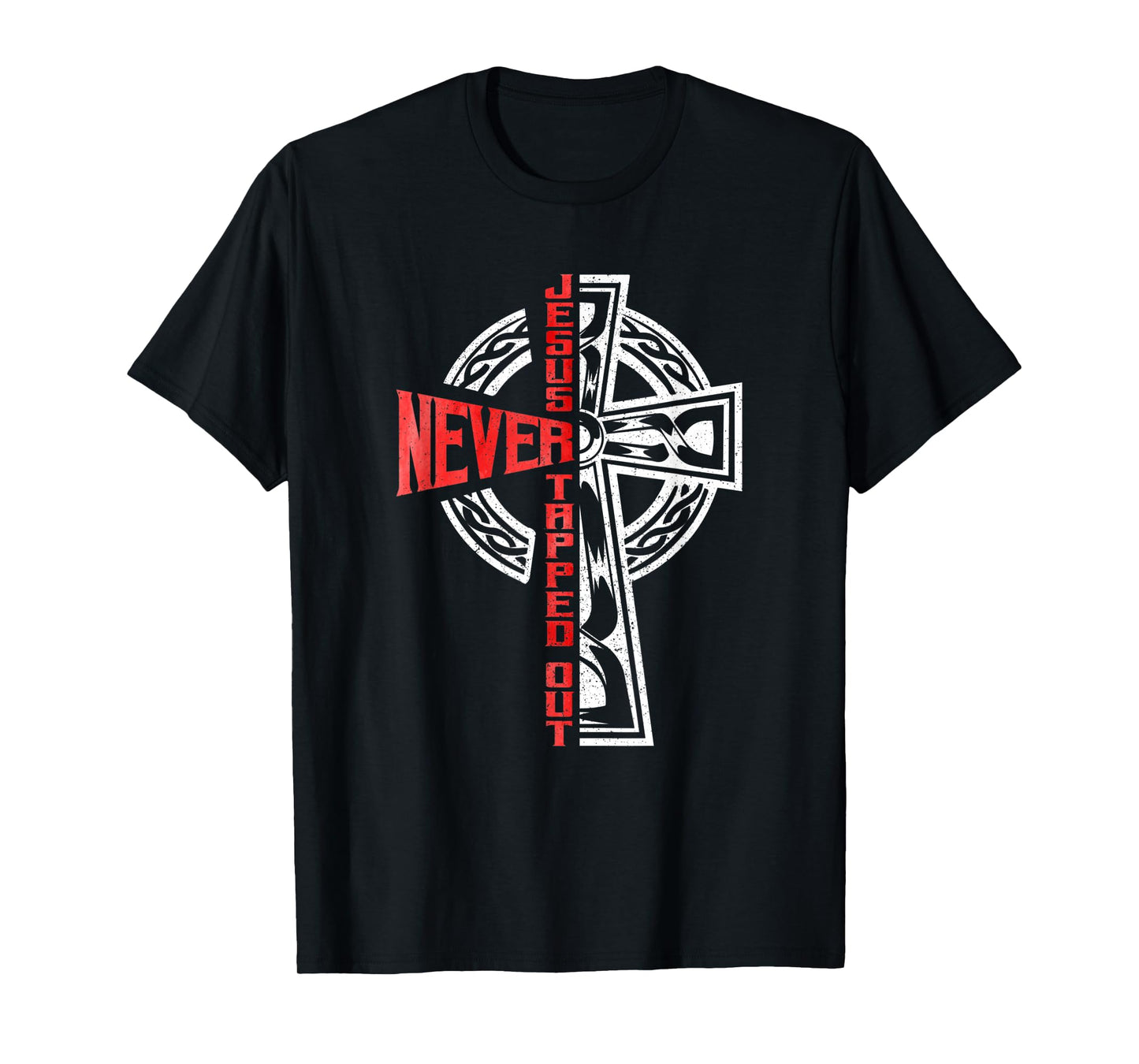 Jesus Never Tapped Out Christian Faith Wrestling T-Shirt
