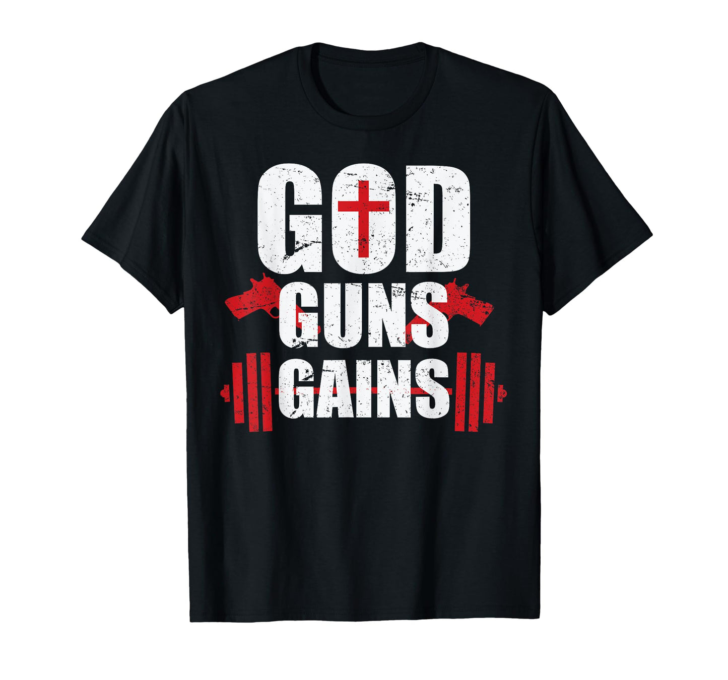 God Guns Gains T Shirt for Men T-Shirt