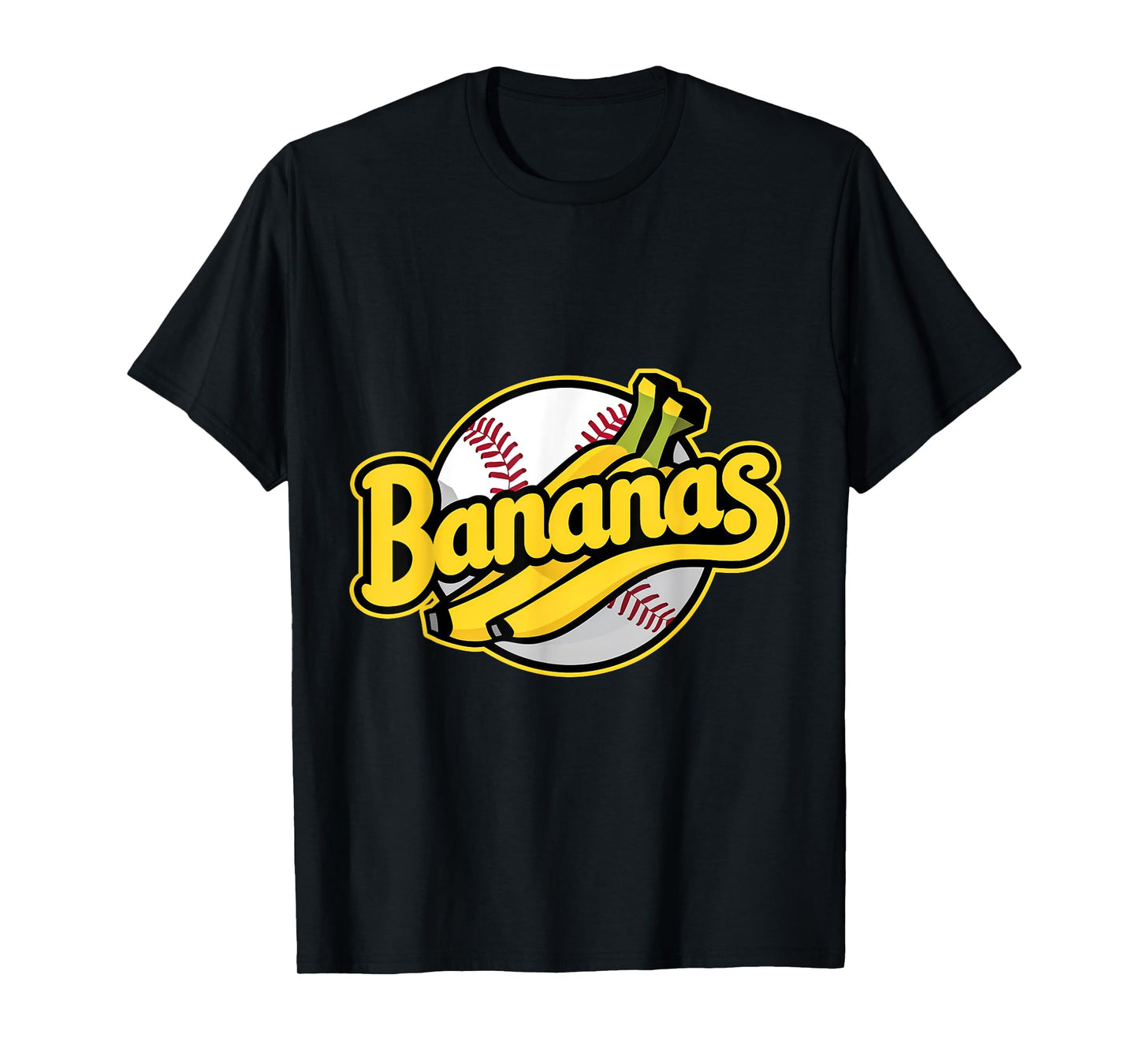 Funny Bananas Baseball Vintage Graphic T-Shirt