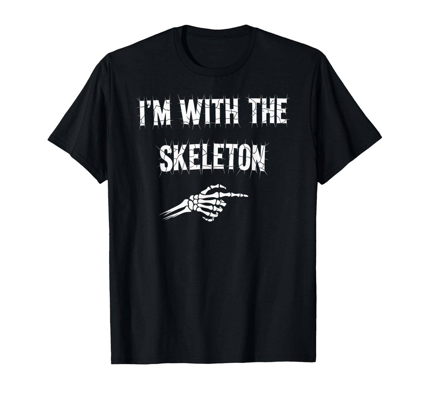 I'm with Skeleton Halloween Costume Couples Matching Gifts T-Shirt
